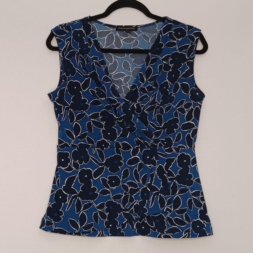 Women's Banana Republic Blue Sleeveless Blouse Size‎ XS
